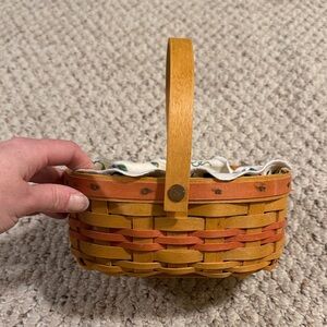 Longaberger Orange and Brown Woven Basket